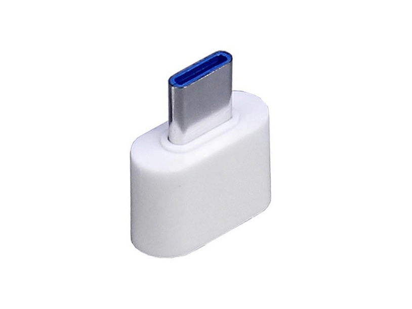 Универсальный адаптер USB Type-C папа Type-A мама, белый (Изображение 2)