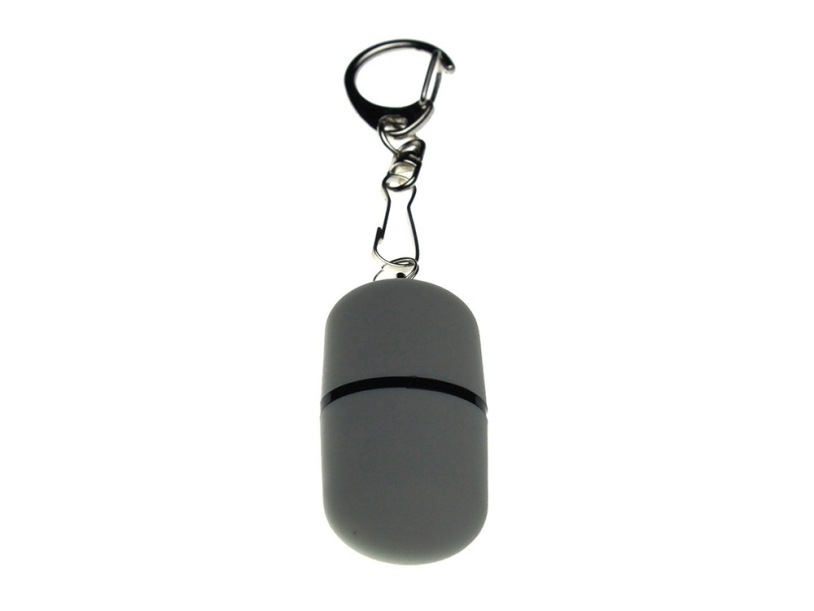 USB 2.0- флешка Goutte Soft-touch на 32 Гб каплевидной формы (серый) 32Gb (Изображение 3)