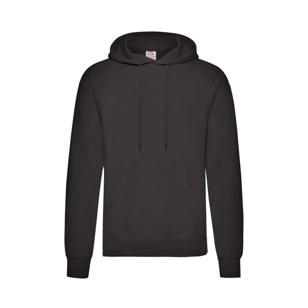 Толстовка мужская с начесом "Сlassic Hooded Sweat", черный_M, 80% х/б, 20% п/э, 280 г/м2 (Изображение 1)