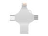 USB 3.0-флешка на 256 Гб 4-в-1 с разъемами Micro USB, Type-C и Lightning (серебристый) 256Gb (Изображение 3)