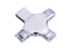 USB 3.0-флешка на 64 Гб 4-в-1 с разъемами Micro USB, Type-C и Lightning (серебристый) 64Gb (Изображение 2)