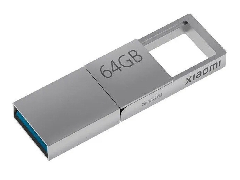 USB 3.0-флешка на 64 Гб с разъемами USB-A и Type-C (серебристый) 64Gb (Изображение 3)
