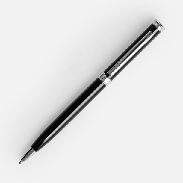 Ручка шариковая Finn Chrome, черная (Изображение 2)