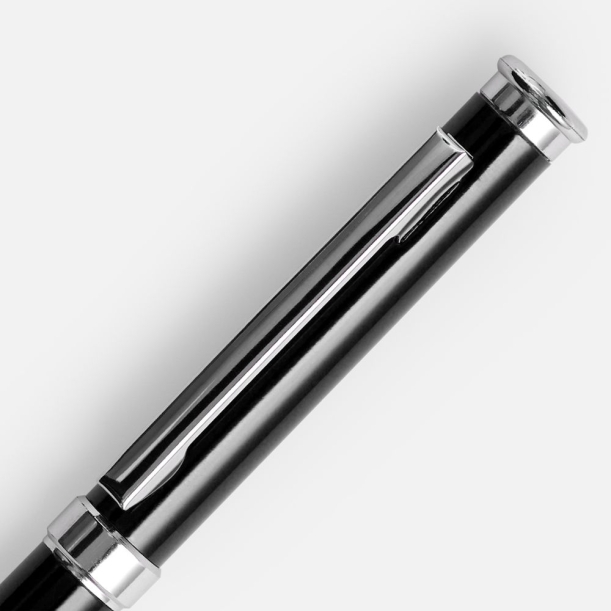 Ручка шариковая Finn Chrome, черная (Изображение 3)