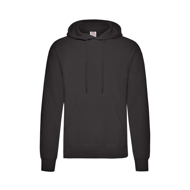 Толстовка мужская с начесом "Сlassic Hooded Sweat", черный_2XL, 80% х/б, 20% п/э, 280 г/м2 (Изображение 1)