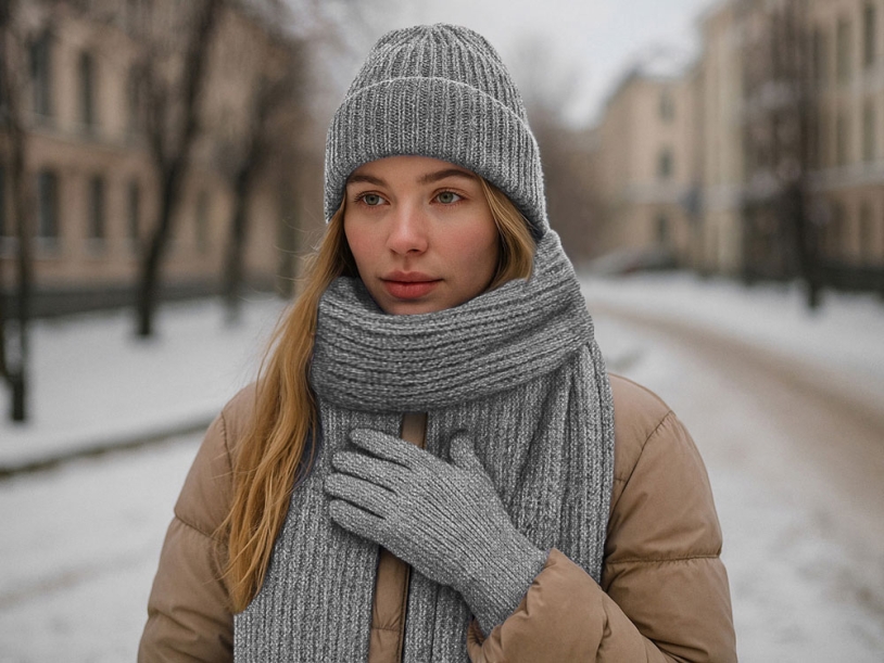 Подарочный набор  Nordend (серый меланж)  (Изображение 3)