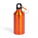 Бутылка для воды &quot;Mento-1&quot;, алюминиевая, с карабином, 400 мл., оранжевый