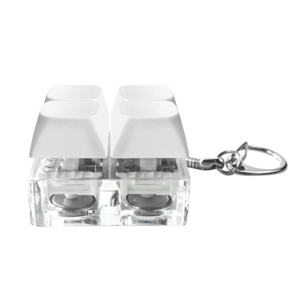 Брелок Press Anti Stress с LED подсветкой, белый (Изображение 1)