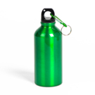 Бутылка для воды &quot;Mento-1&quot;, алюминиевая, с карабином, 400 мл., зеленый