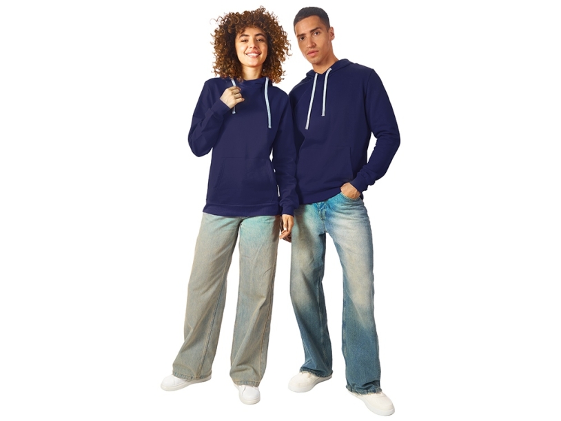 Толстовка Stream с капюшоном, унисекс (navy) 3XL (Изображение 6)