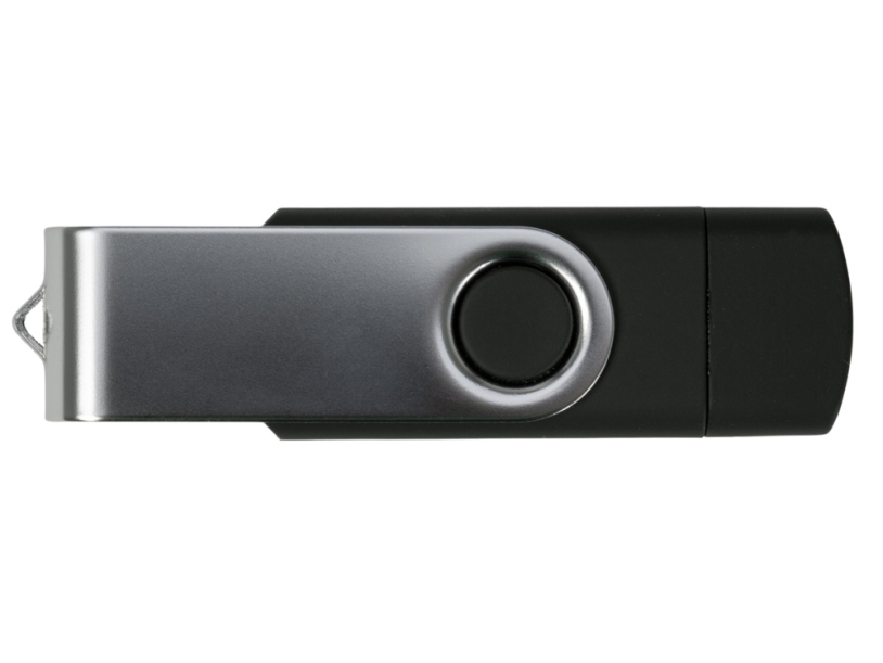 USB3.0/USB Type-C флешка на 32 Гб Квебек C, черный (Изображение 4)