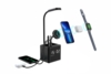 Лампа "Smart Flex" с беспроводным 3в1 (15W) ЗУ с MagSafe, часами, карандашницей и подсветкой логотипа (черный) (Изображение 2)