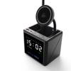 Лампа "Smart Flex" с беспроводным 3в1 (15W) ЗУ с MagSafe, часами, карандашницей и подсветкой логотипа (черный) (Изображение 3)