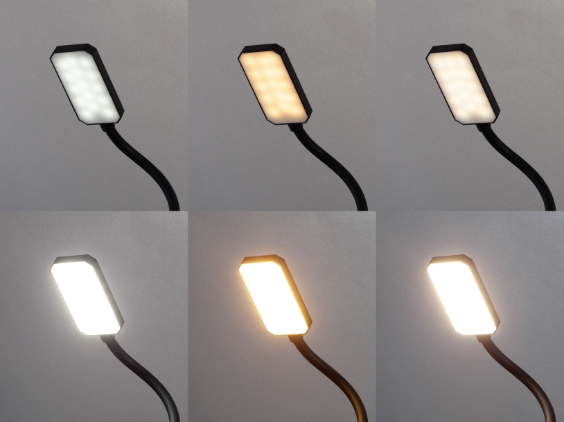 Лампа "Smart Flex" с беспроводным 3в1 (15W) ЗУ с MagSafe, часами, карандашницей и подсветкой логотипа (черный) (Изображение 4)