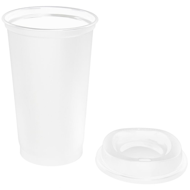 Стакан с крышкой Color Cap White, белый (Изображение 2)