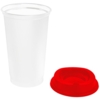 Стакан с крышкой Color Cap White, белый с красным (Изображение 2)