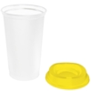 Стакан с крышкой Color Cap White, белый с желтым (Изображение 2)