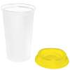 Стакан с крышкой Color Cap White, белый с желтым (Изображение 2)