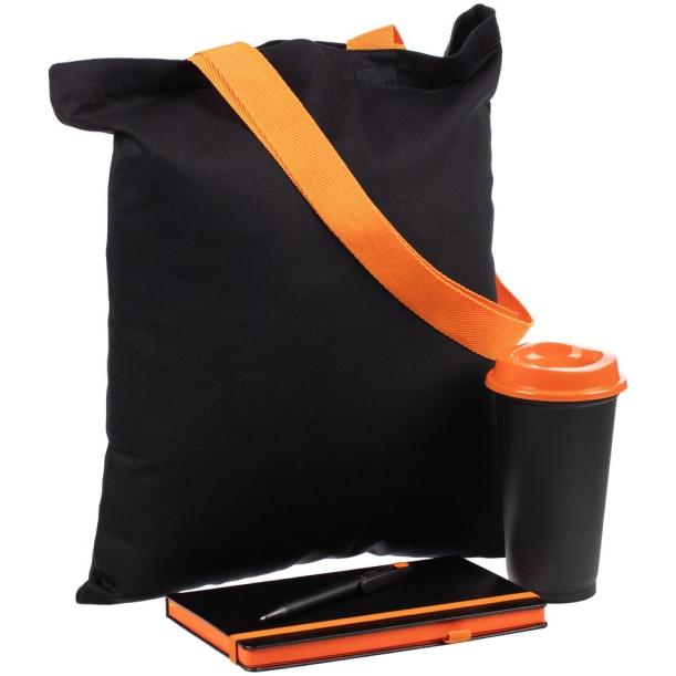 Набор Velours Bag, черный с оранжевым (Изображение 1)