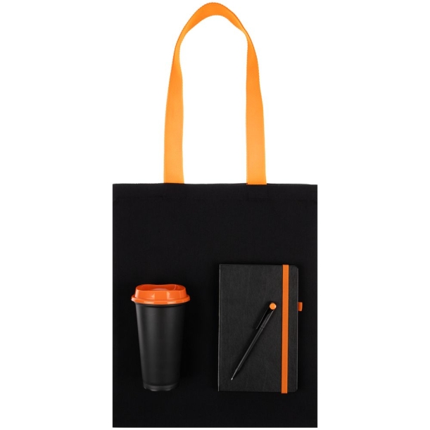 Набор Velours Bag, черный с оранжевым (Изображение 2)