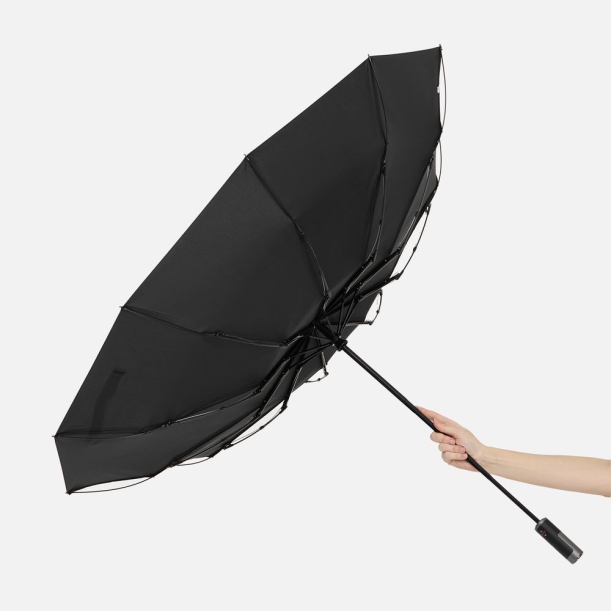 Зонт складной Regenfall, черный (Изображение 9)