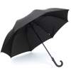 Зонт трость мужской TORBER, полуавтомат, черный, каркас файбергласс, эпонж, пластиковая ручка, диаметр 120 см (Изображение 1)