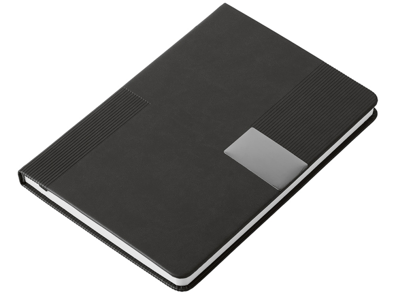 Подарочный набор Tesla с блокнотом А5, ручкой и пауэрбенком на 10 000 mAh, черный (Изображение 6)