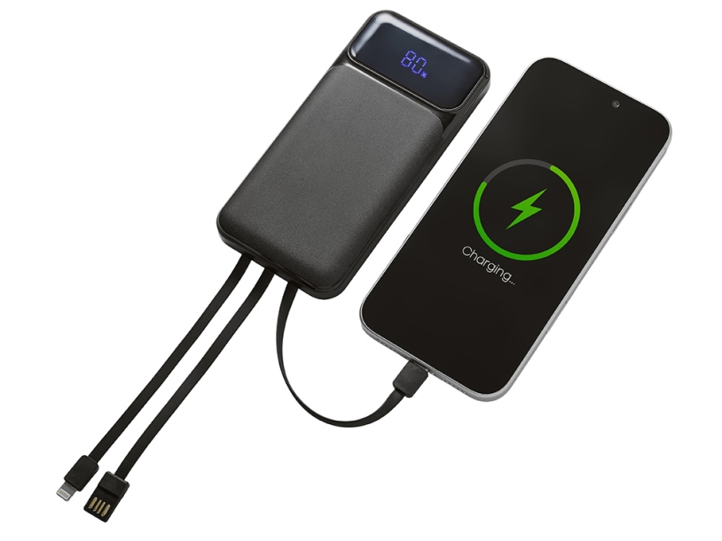 Подарочный набор Tesla с блокнотом А5, ручкой и пауэрбенком на 10 000 mAh, черный (Изображение 17)