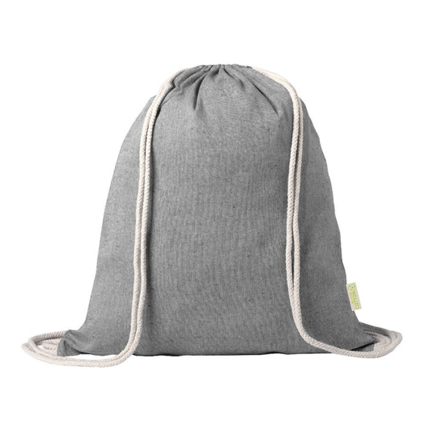 Рюкзак KONIM, черный, 42x38 см, 100% переработанный хлопок, 120 г/м2 (Изображение 1)
