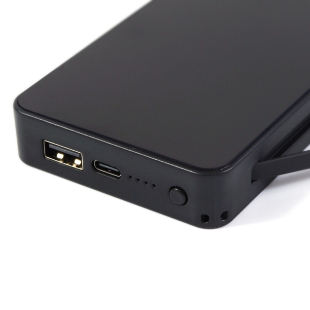 Аккумулятор с подсветкой "Scyler", 10000 Mah (черный) (Изображение 3)