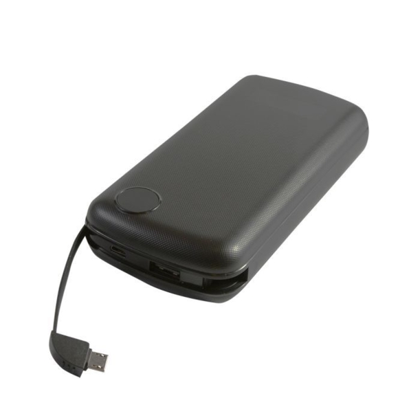 Аккумулятор "Blake" с функцией сверхбыстрой зарядки, 20 000 mAh (черный) (Изображение 2)