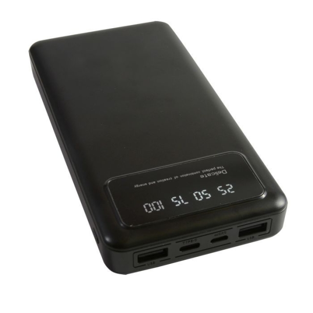 Аккумулятор "Ollie" с функцией сверхбыстрой зарядки, 20 000 mAh, черный (черный) (Изображение 2)