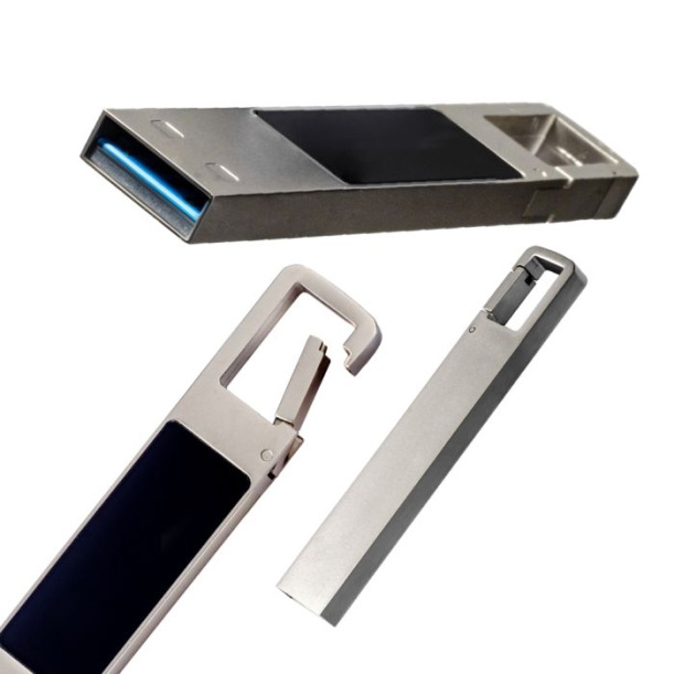 USB-Flash накопитель "Jeebs" (флешка 64 Гб) с подсветкой логотипа (серебристый) (Изображение 2)