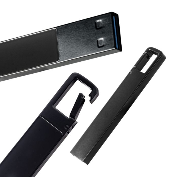 USB-Flash накопитель "Jeebs" (флешка 64 Гб) с подсветкой логотипа (черный) (Изображение 2)