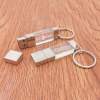 Флеш накопитель USB 2.0 Crystal v2 32GB, металл/стекло, прозрачный/серебристый, подсветка синим (Изображение 2)