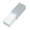 Флеш накопитель USB 2.0 Кристалл Матовый, металл/стекло, прозрачный/серебристый, подсветка синим (Изображение 2)