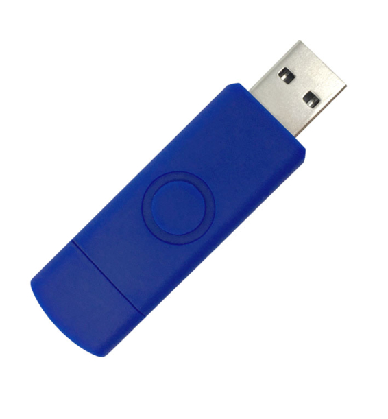 Корпус для флеш накопителя Twister Smart 16GB, пластик Софт Тач, синий (Изображение 1)