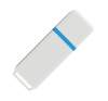 Флеш накопитель USB 2.0 Goodram UMO2 16GB, пластик, белый/голубой,16 Gb (Изображение 1)
