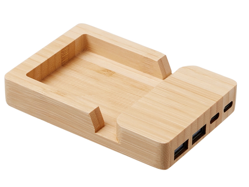 USB хаб Memo, 2*USB, 2*Type C, бамбук (Изображение 10)