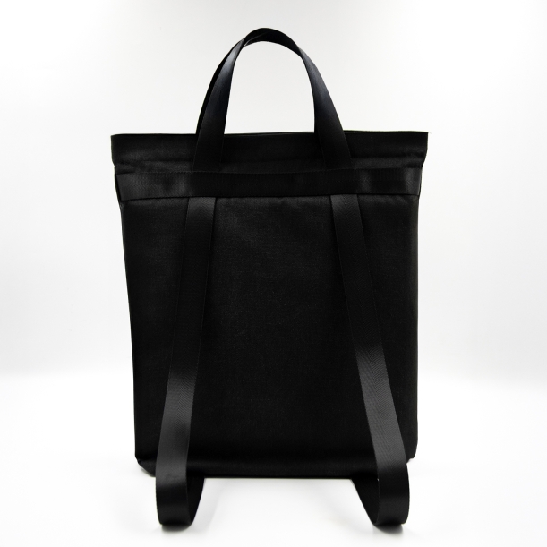 Шоппер/рюкзак Superbag Transformer, с молнией и двумя отделениями (черный) (Изображение 5)