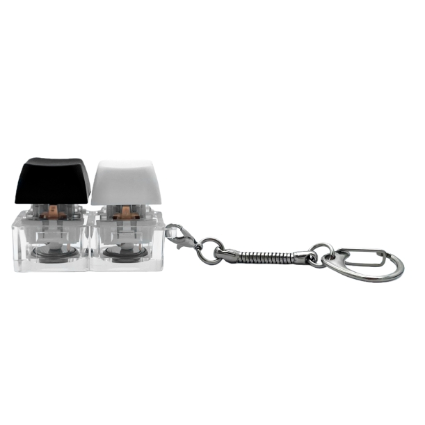 Брелок KeyDuo с LED подсветкой, чёрно-белый (Изображение 2)