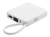 Внешний аккумулятор со встроенным кабелем USB-C Дэнси, 5000 мАч (белый)  (Изображение 2)