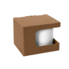 Коробка для кружек 23504, 26701, размер 12,3х10,0х9,2 см, микрогофрокартон, коричневый (Изображение 1)