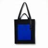 Шоппер Superbag Big Pocket, с карманом на молнии (черный с синим) (Изображение 2)