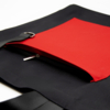 Шоппер Superbag Big Pocket, с карманом на молнии (черный с красным) (Изображение 4)
