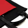 Шоппер Superbag Big Pocket, с карманом на молнии (черный с красным) (Изображение 6)