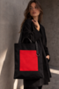 Шоппер Superbag Big Pocket, с карманом на молнии (черный с красным) (Изображение 7)