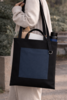 Шоппер Superbag Big Pocket, с карманом на молнии (черный с темно-серым) (Изображение 7)