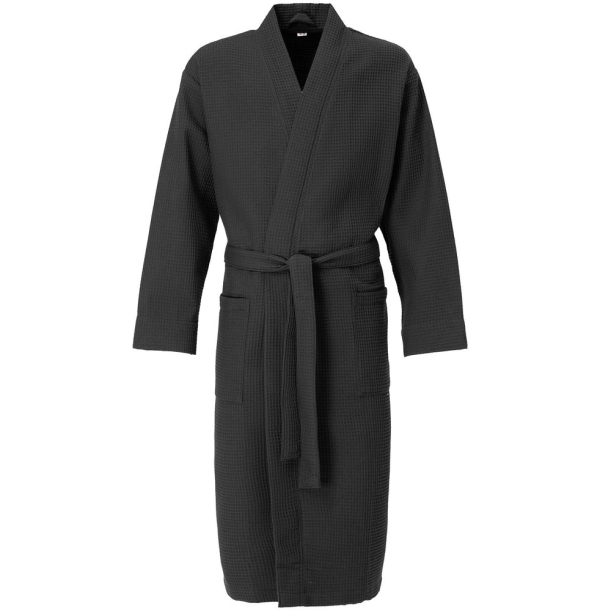 Халат вафельный Kimono, черный, размер XL/XXL (Изображение 1)