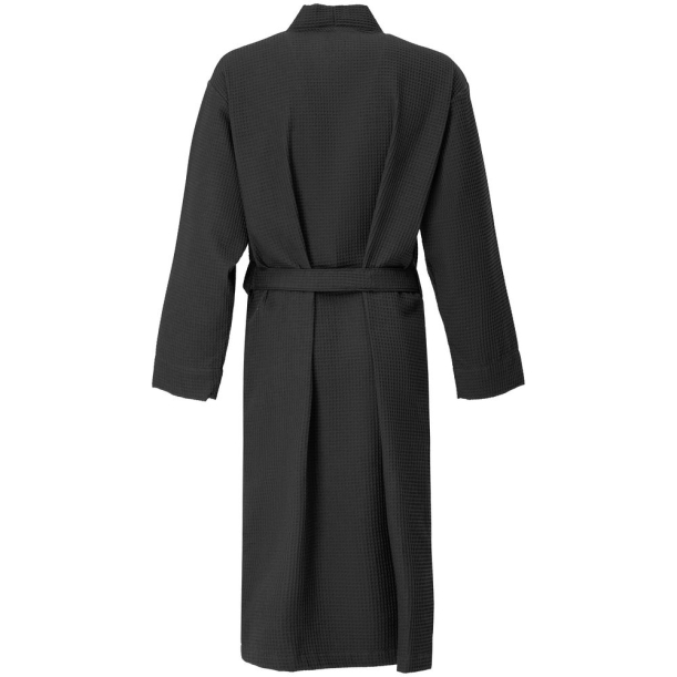 Халат вафельный Kimono, черный, размер XL/XXL (Изображение 2)